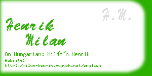 henrik milan business card